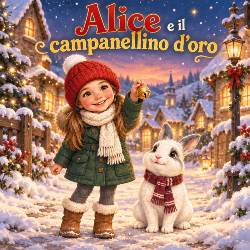 Copertina del libro personalizzato «Alice», personaggi disegnati da foto reali
