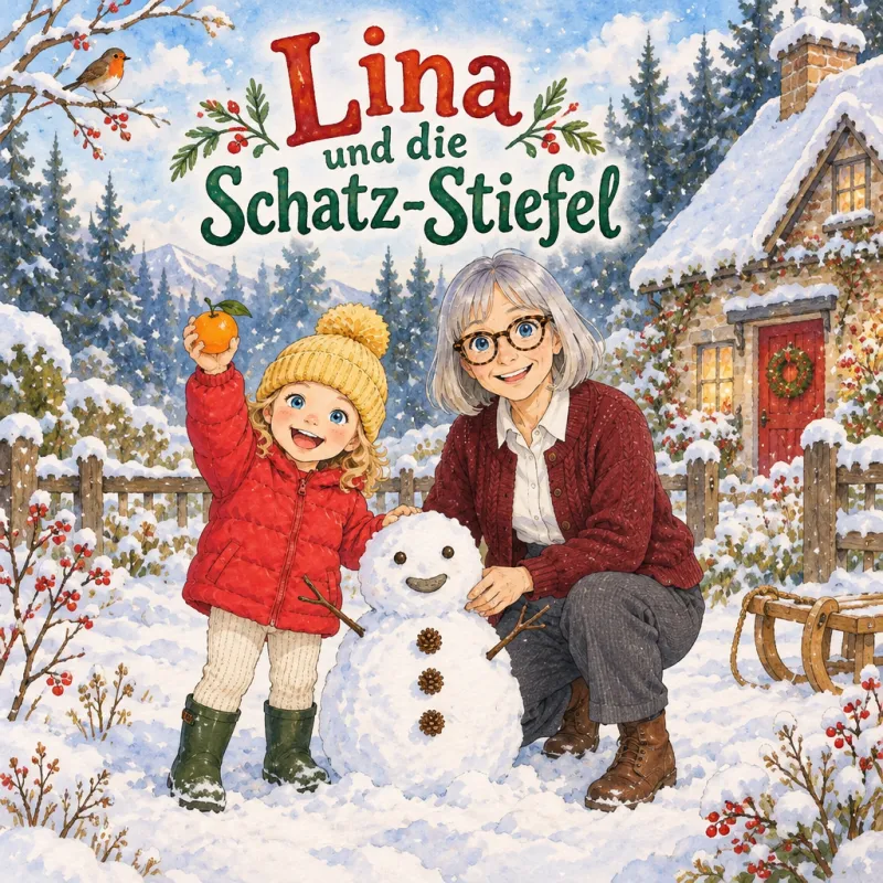 Cover des personalisierten Kinderbuchs „Lina“, Figuren nach echten Fotos gezeichnet